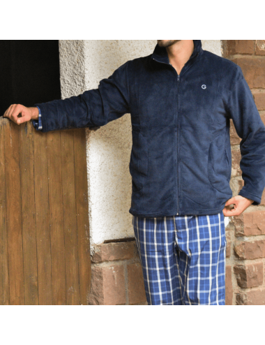 Men's buttoned shirt collar long pajamas - Giulio classic pajamas set