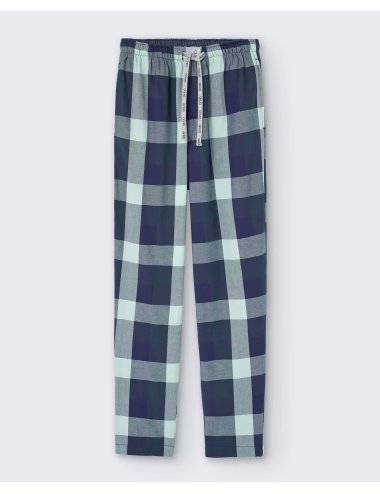 Pantalón largo de hombre a cuadros en rojo estilo escocés - Pantalón de estar por casa Mauri