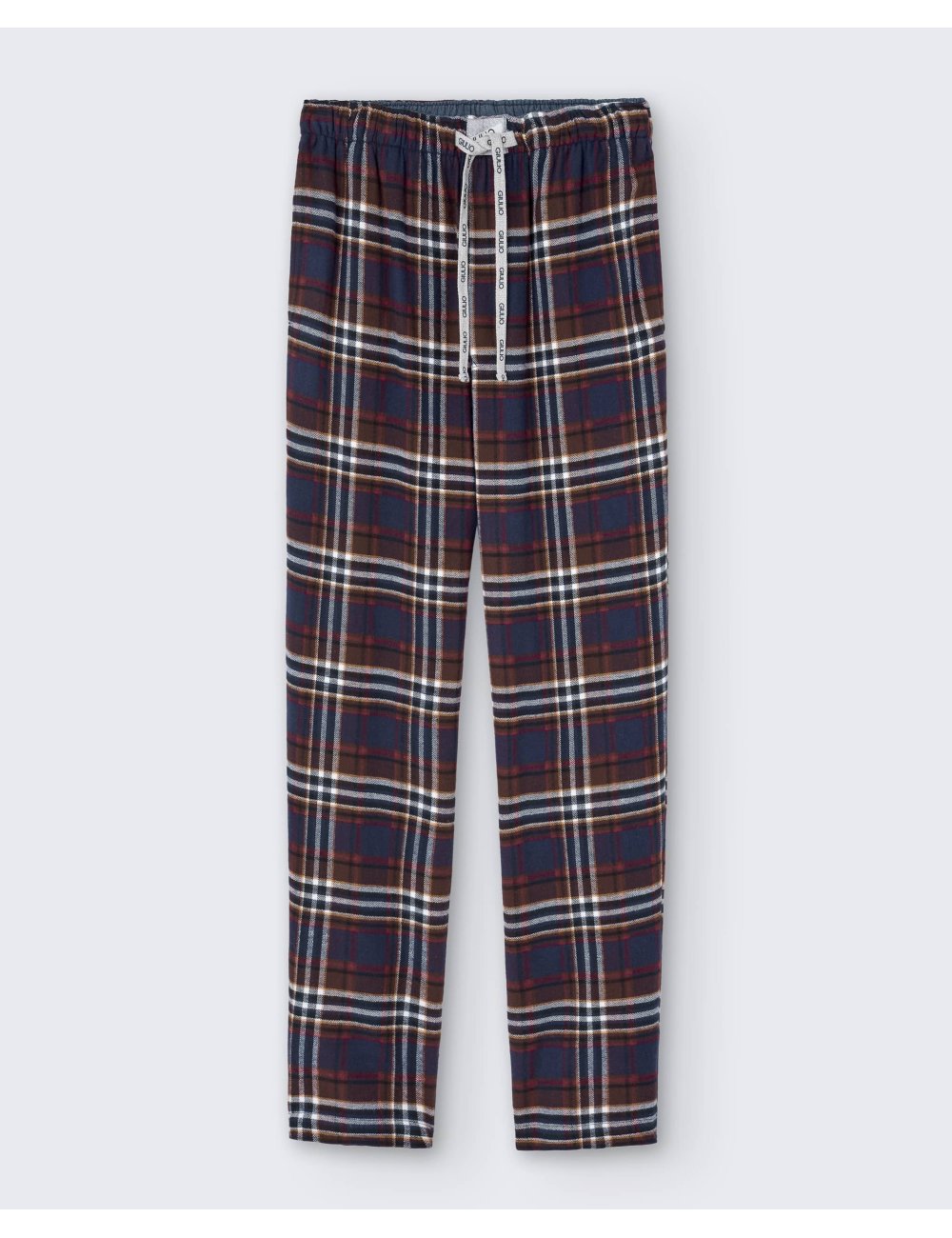 Pantalón largo de pijama de hombre de franela a cuadros en tonalidades oscuras - Pantalón de pijama Ivorra Pantalón largo de pijama de hombre de franela a cuadros en tonalidades oscuras - Pantalón de pijama Ivorra