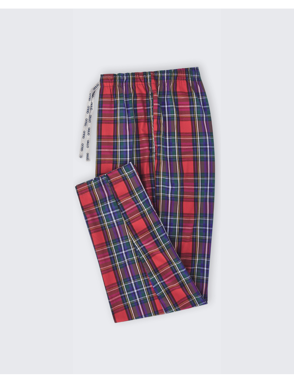Pantalón largo de hombre a cuadros en rojo estilo escocés - Pantalón de estar por casa Didac Pantalón largo de hombre a cuadros en rojo estilo escocés - Pantalón de estar por casa Didac