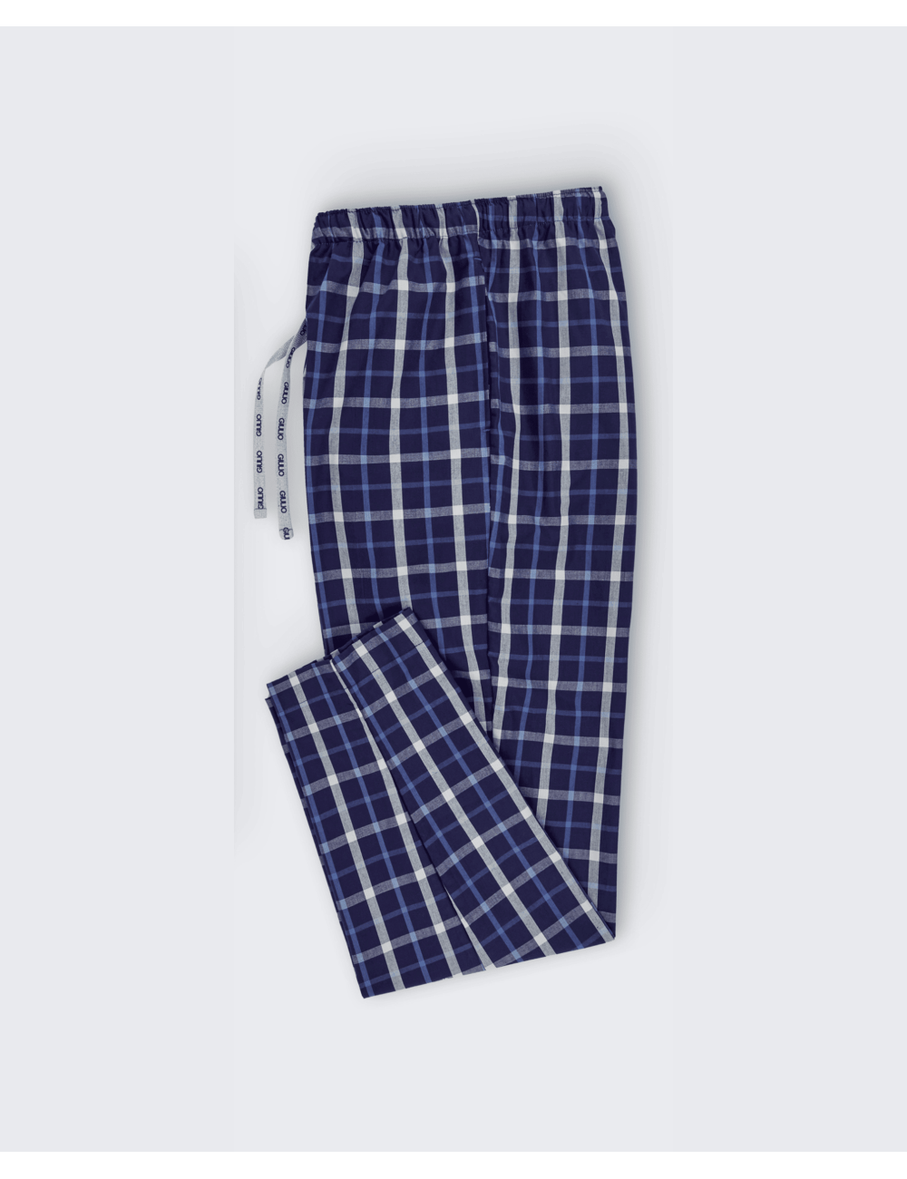 Pantalón pijama cuadros 100% algodón azul