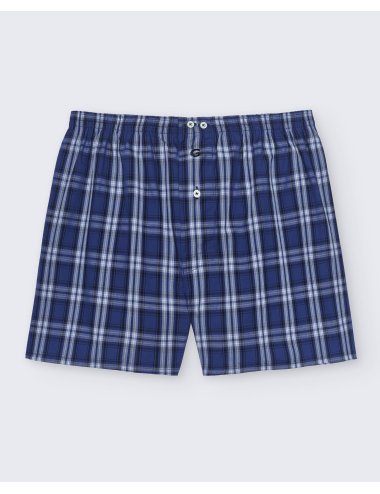 Bóxer de tela cuadros grandes azul hombre Giulio | Calzoncillos cómodos | Calidad asegurada | Bóxer Gower