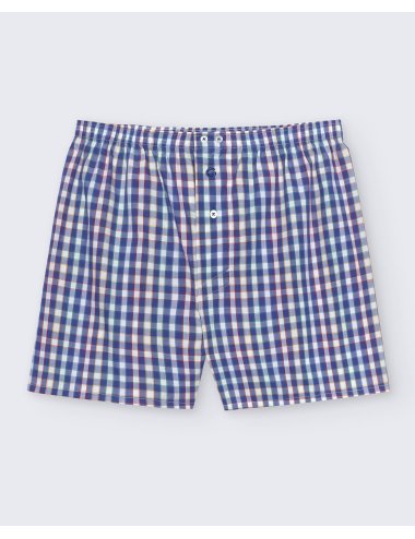 Bóxer de tela cuadros pequeños multicolor hombre Giulio | Calzoncillos cómodos | Calidad asegurada | Bóxer Aimar