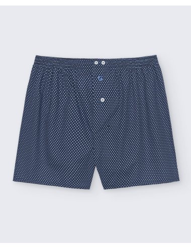 Bóxer de tela pequeño estampado azul marino hombre Giulio | Calzoncillos cómodos | Calidad asegurada | Bóxer Noma