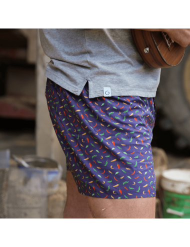 Bóxer de tela pequeño estampado paprika azul marino hombre Giulio | Calzoncillos cómodos | Calidad asegurada | Bóxer Tugo
