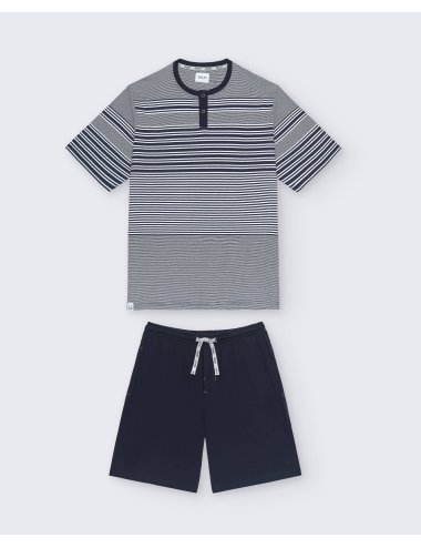 Pijama Punto Corto Hombre de rayas Giulio | Elegancia y comodidad | Pijama Arm