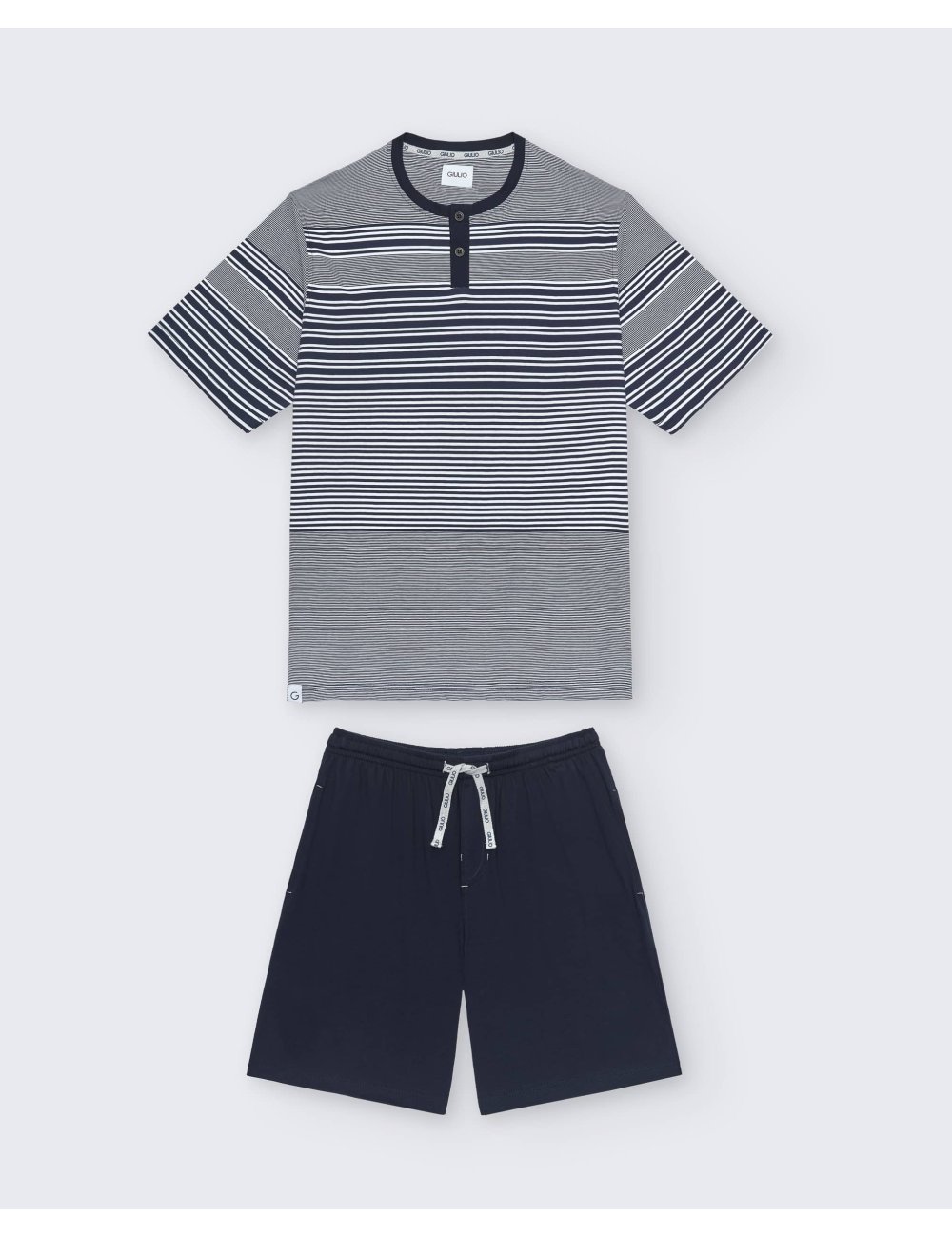 Pijama Punto Corto Hombre de rayas Giulio | Elegancia y comodidad | Pijama Arm Pijama Punto Corto Hombre de rayas Giulio | Elegancia y comodidad | Pijama Arm