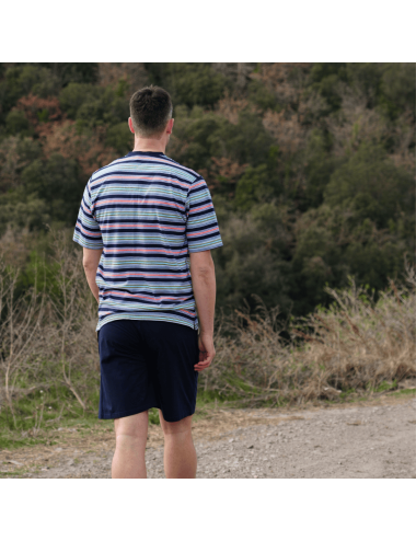Pijama Punto Corto Hombre de rayas Giulio | Elegancia y comodidad | Pijama Cyrus