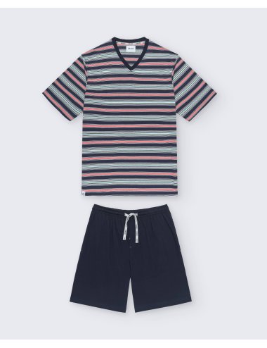 Pijama Punto Corto Hombre de rayas Giulio | Elegancia y comodidad | Pijama Cyrus