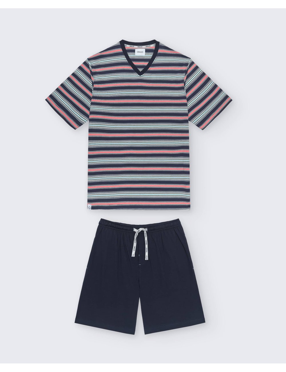 Pijama Punto Corto Hombre de rayas Giulio | Elegancia y comodidad | Pijama Cyrus Pijama Punto Corto Hombre de rayas Giulio | Elegancia y comodidad | Pijama Cyrus