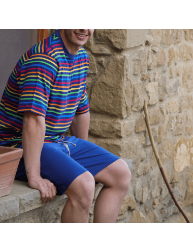 Pijama Punto Corto Hombre de rayas Giulio | Elegancia y comodidad | Pijama Kenton