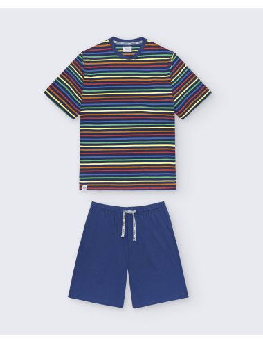 Pijama Punto Corto Hombre de rayas Giulio | Elegancia y comodidad | Pijama Kenton