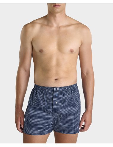 Bóxer de tela pequeño estampado azul marino hombre Giulio | Calzoncillos cómodos | Calidad asegurada | Bóxer Noma
