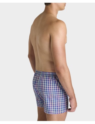 Bóxer de tela cuadros pequeños multicolor hombre Giulio | Calzoncillos cómodos | Calidad asegurada | Bóxer Aimar