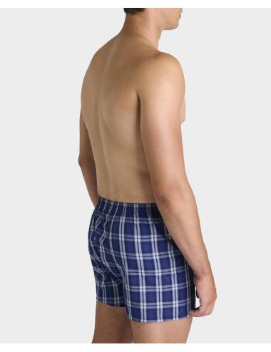Bóxer de tela cuadros grandes azul hombre Giulio | Calzoncillos cómodos | Calidad asegurada | Bóxer Gower