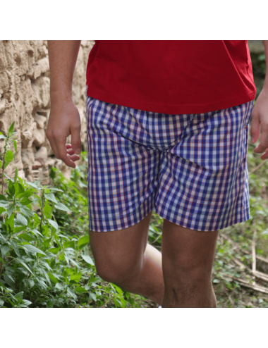 Pantalón de Pijama Corto Hombre de cuadros Giulio | Elegancia y frescura | Pantalón Pijama Aimar
