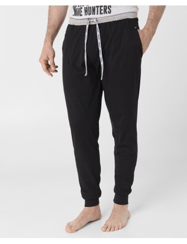 Black Knitted Long Pants