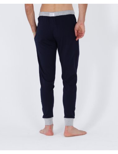 Navy Knitted Long Pants