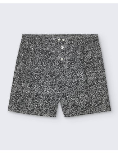 Bóxer de tela estampado cachemira en azul marino y blanco hombre Giulio | Calzoncillos cómodos | Calidad asegurada | Bóxer Noni