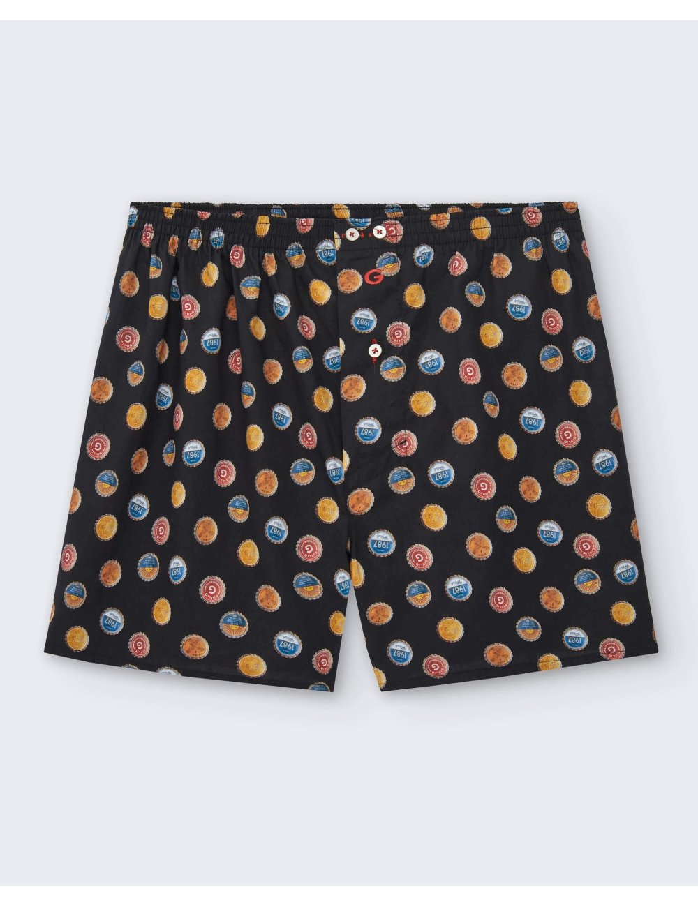 Bóxer de tela estampado dibujo chapas en negro hombre Giulio | Calzoncillos cómodos | Calidad asegurada | Bóxer Sirac Bóxer de tela estampado dibujo chapas en negro hombre Giulio | Calzoncillos cómodos | Calidad asegurada | Bóxer Sirac