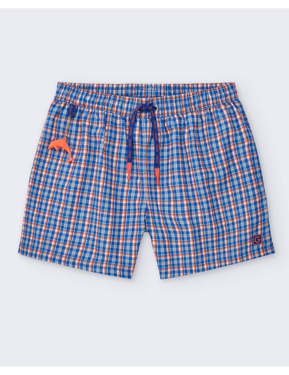 Bañador Hombre Lido | Estampado Cuadros en Azul y Naranja – GIULIO Bañador Hombre Lido | Estampado Cuadros en Azul y Naranja – GIULIO