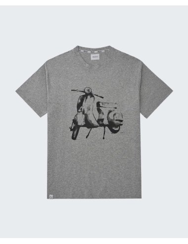 Pijama Corto de Punto para hombre con dibujo Moto en Gris y Negro Giulio | Modernidad y comodidad | Pijama Scooter