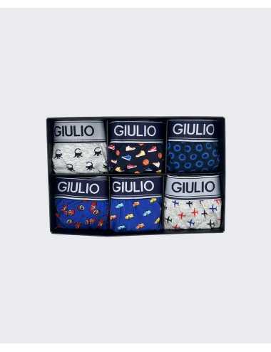 6-Pack Printed Lycra Men’s Boxers | Shop Online | GIULIO