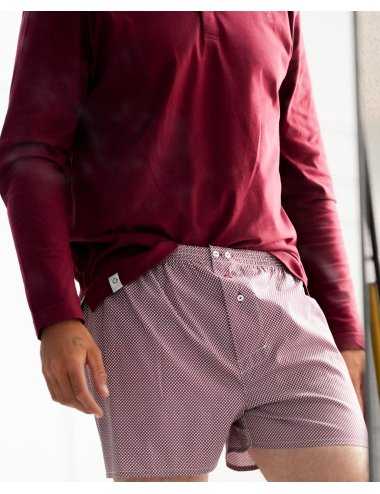Men’s Geometric Woven Boxer Mick |100% Cotton | Giulio