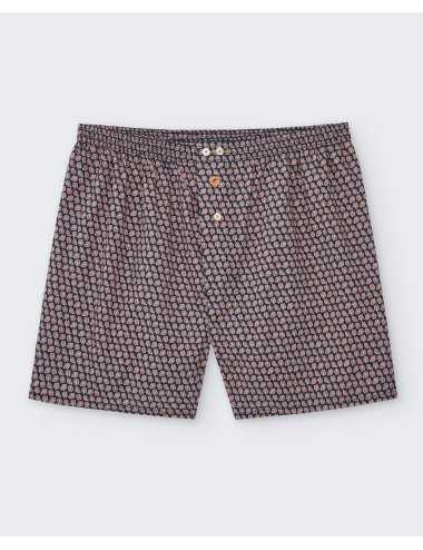 Men’s Naidon Leaf Print Boxer 100% Cotton | Giulio