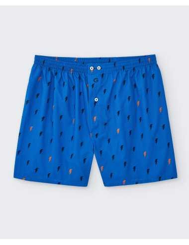 Men’s Pienc Lightning Print Boxer 100% Cotton | Giulio