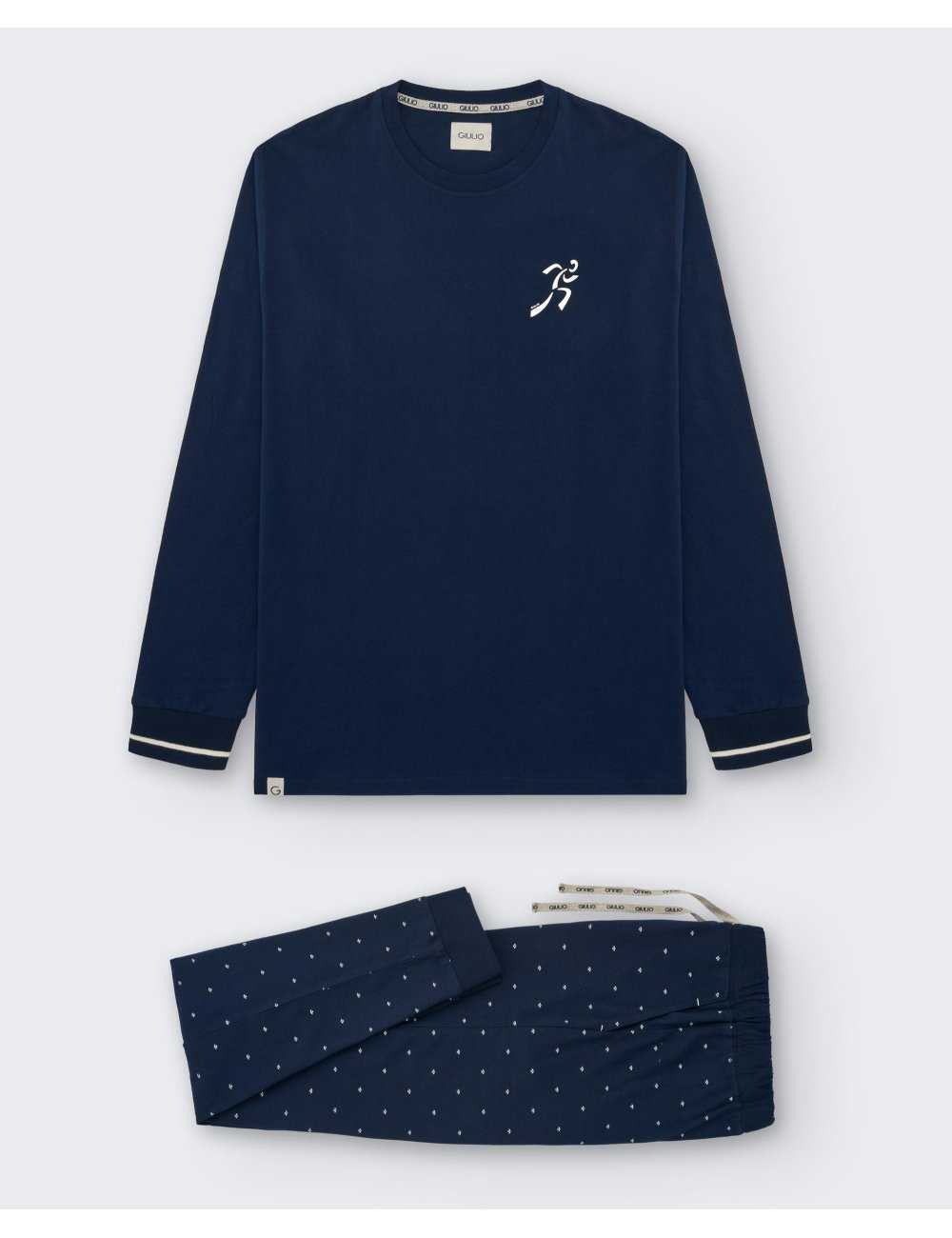 Men’s Long Cotton Pajamas Taulet – Jersey Knit | Giulio