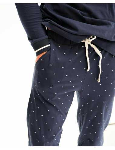 Men’s Long Cotton Pajamas Taulet – Jersey Knit | Giulio