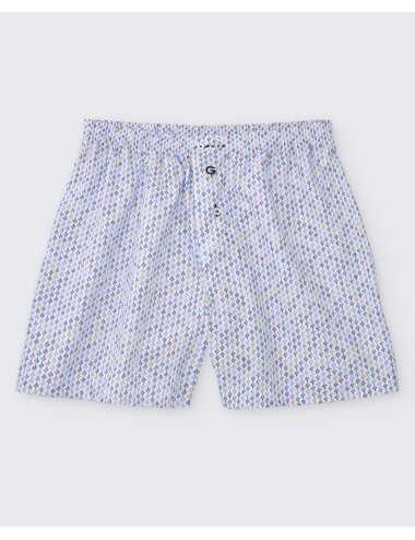 Men’s Floral Woven Boxer Snowfall Pines|100% Cotton | Giulio