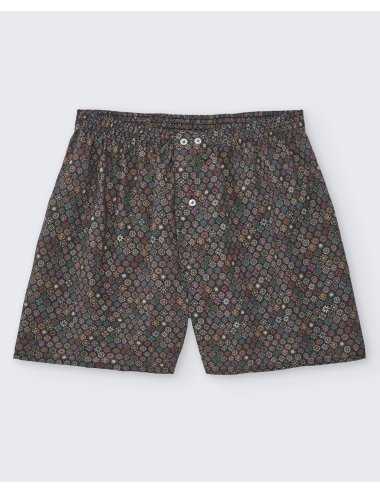 Men’s Floral Woven Boxer Autumn Mosaic|100% Cotton | Giulio