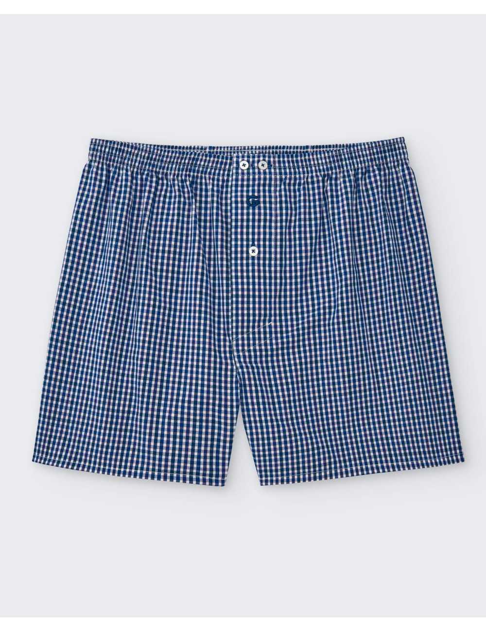 Men’s Adou check pattern Boxer 100% Cotton | Giulio