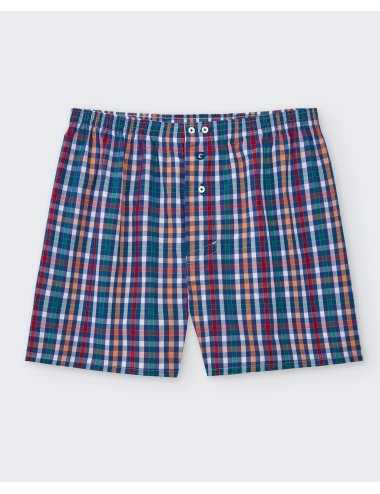 Men’s Baluard check pattern Boxer 100% Cotton | Giulio