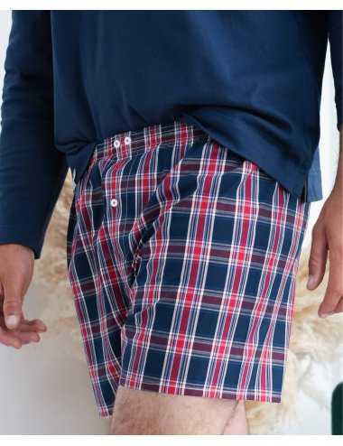 Men’s Clay check pattern Boxer 100% Cotton | Giulio