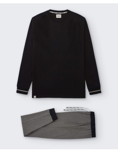 Pijama largo de punto para hombre en 100% Algodón. Modelo Urban | Giulio