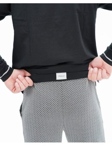 Men’s Long Cotton Pajamas Urban – Jersey Knit | Giulio