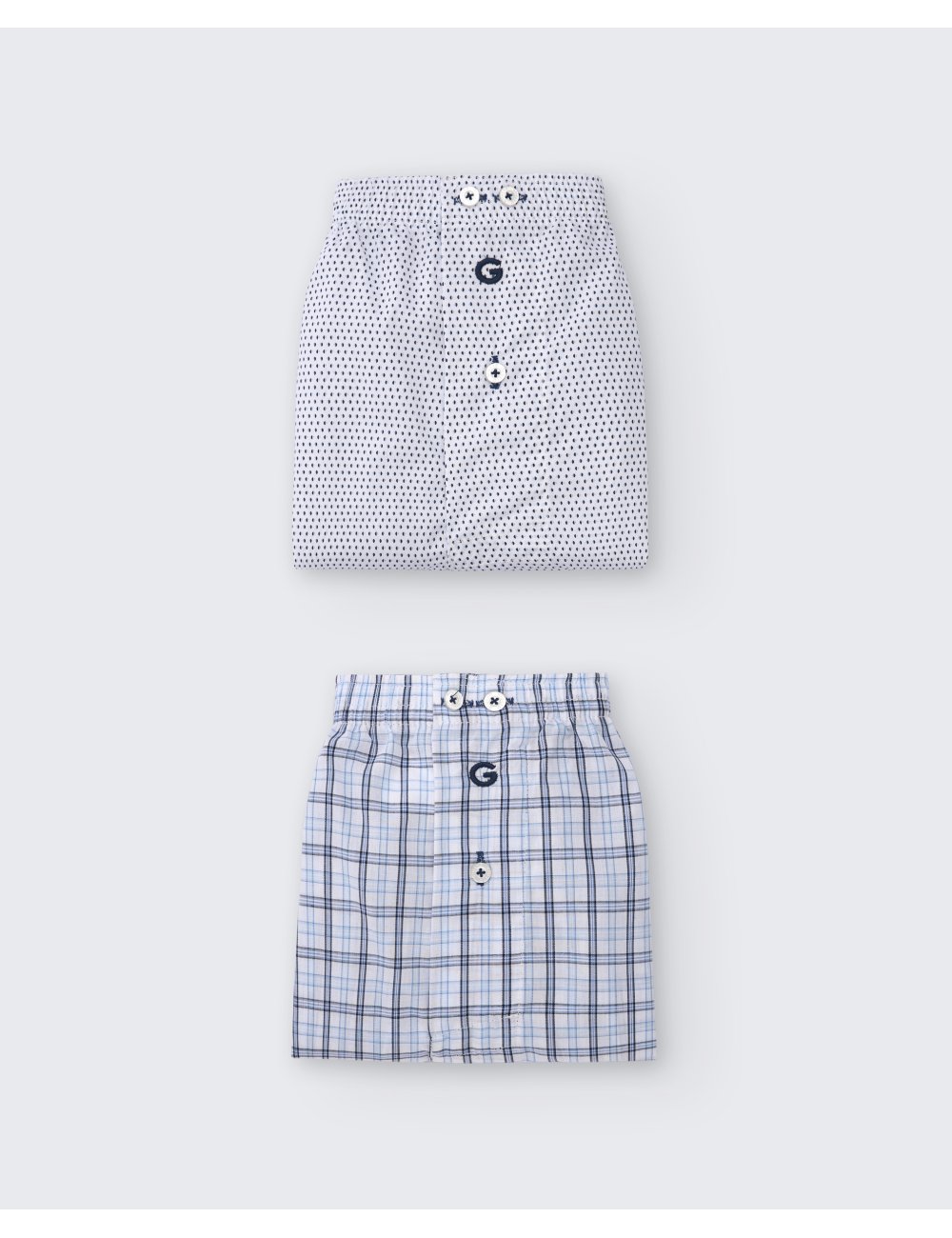 Pack de 2 bóxers de tela para hombre 100% algodón - Pack 165 | Giulio