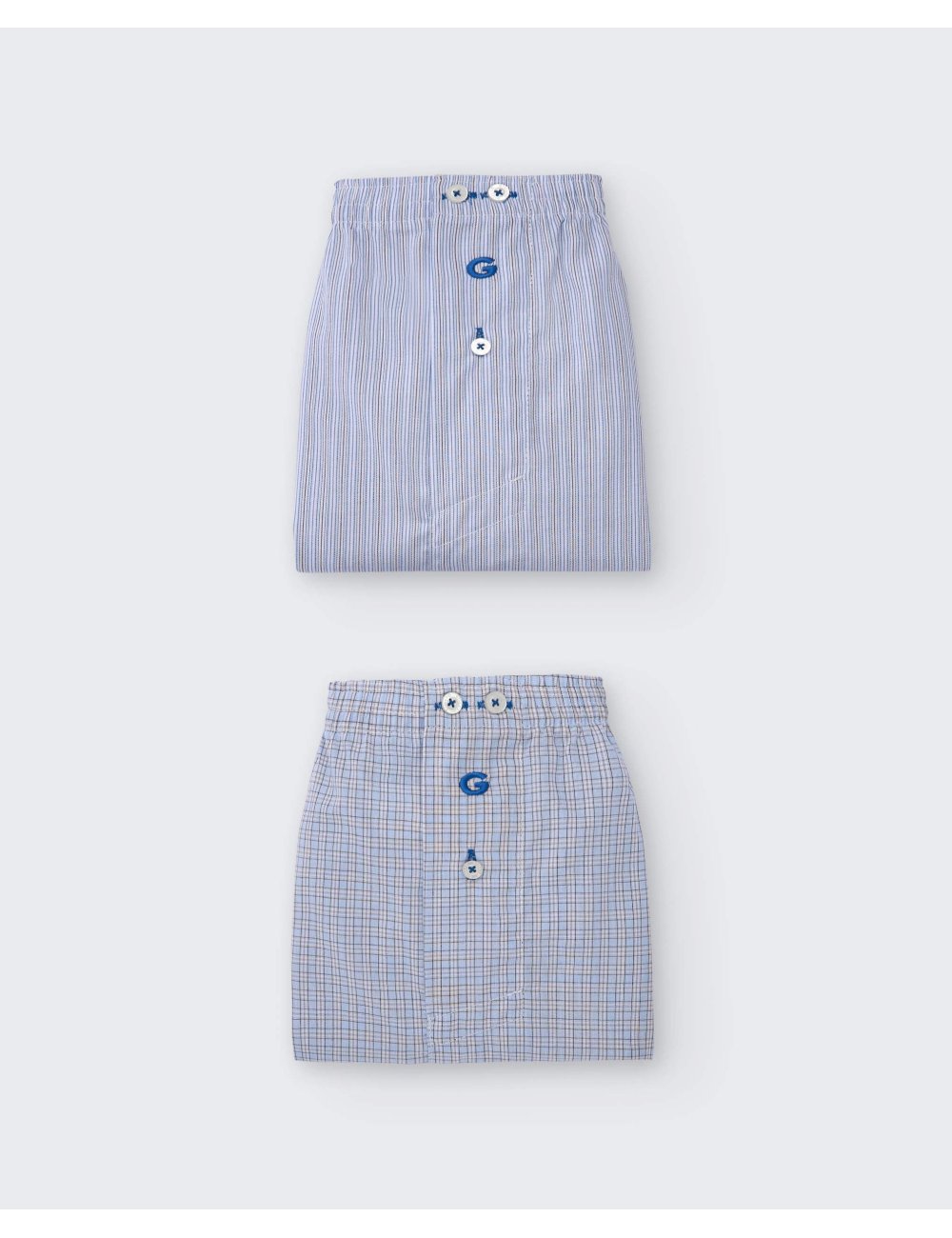 Pack de 2 bóxers de tela para hombre 100% algodón - Pack 167| Giulio