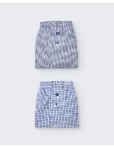 Pack de 2 bóxers de tela para hombre 100% algodón - Pack 169 | Giulio