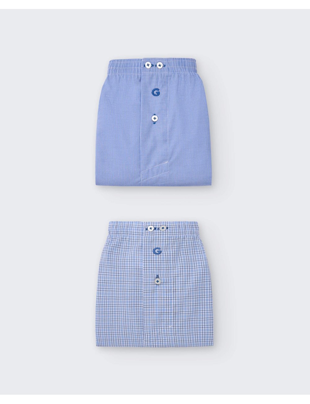 Pack de 2 bóxers de tela para hombre 100% algodón - Pack 170 | Giulio