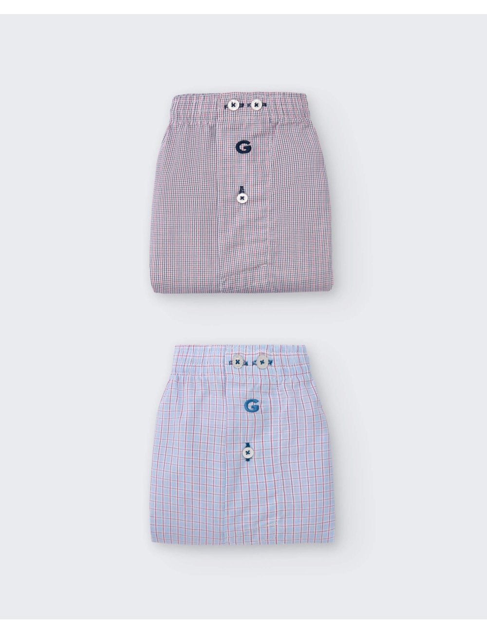 Pack de 2 bóxers de tela para hombre 100% algodón - Pack 173 | Giulio