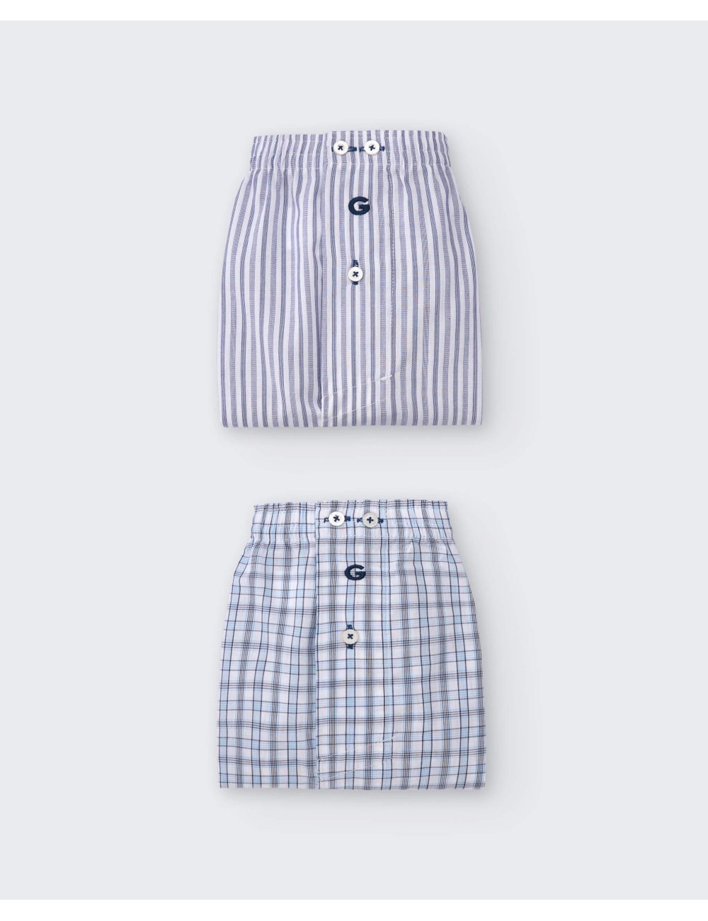 Pack de 2 bóxers de tela para hombre 100% algodón - Pack 174 | Giulio