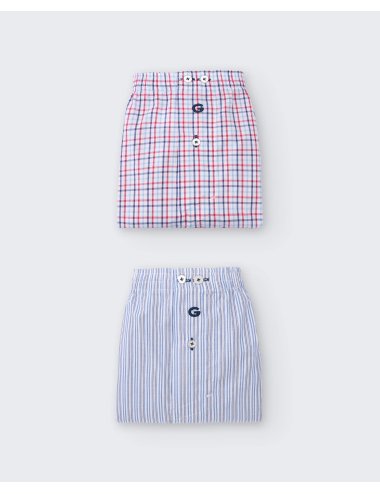 Pack de 2 bóxers de tela para hombre 100% algodón - Pack 175 | Giulio