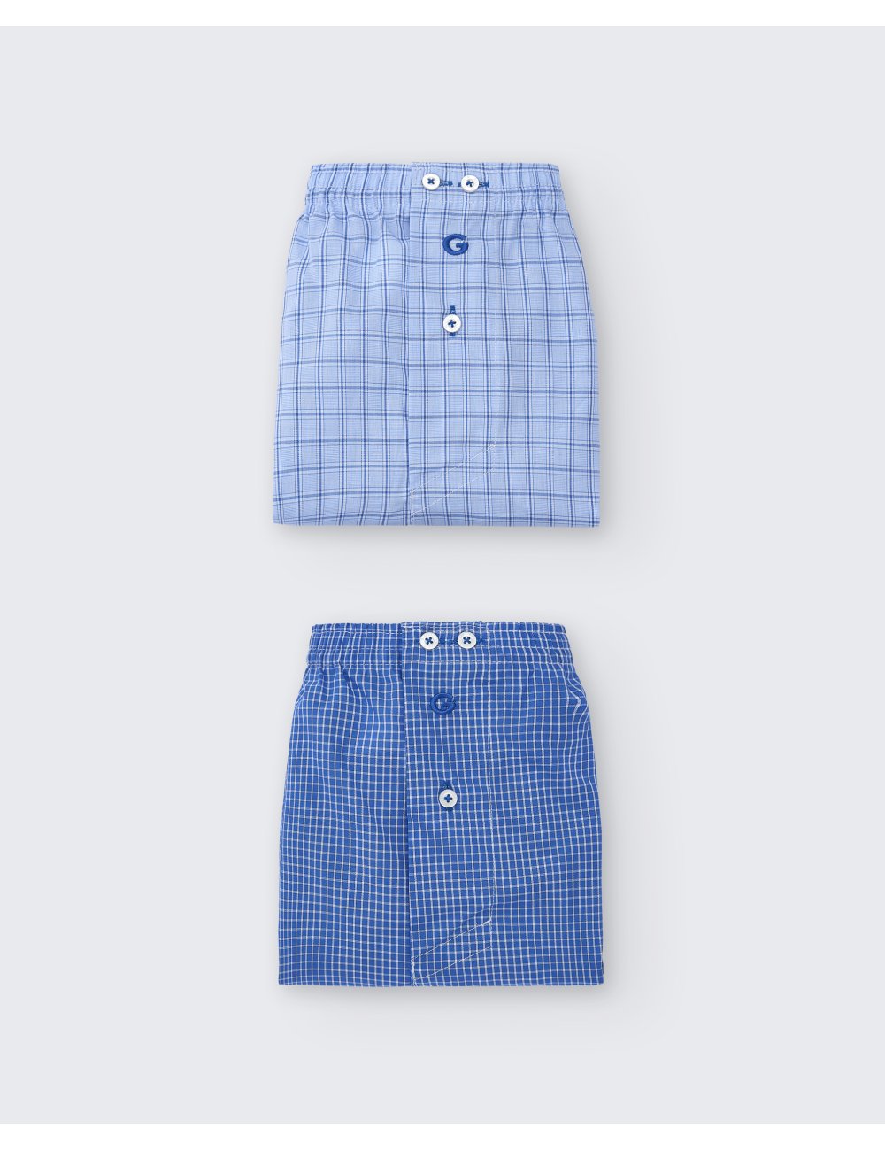 Pack de 2 bóxers de tela para hombre 100% algodón - Pack 163 | Giulio