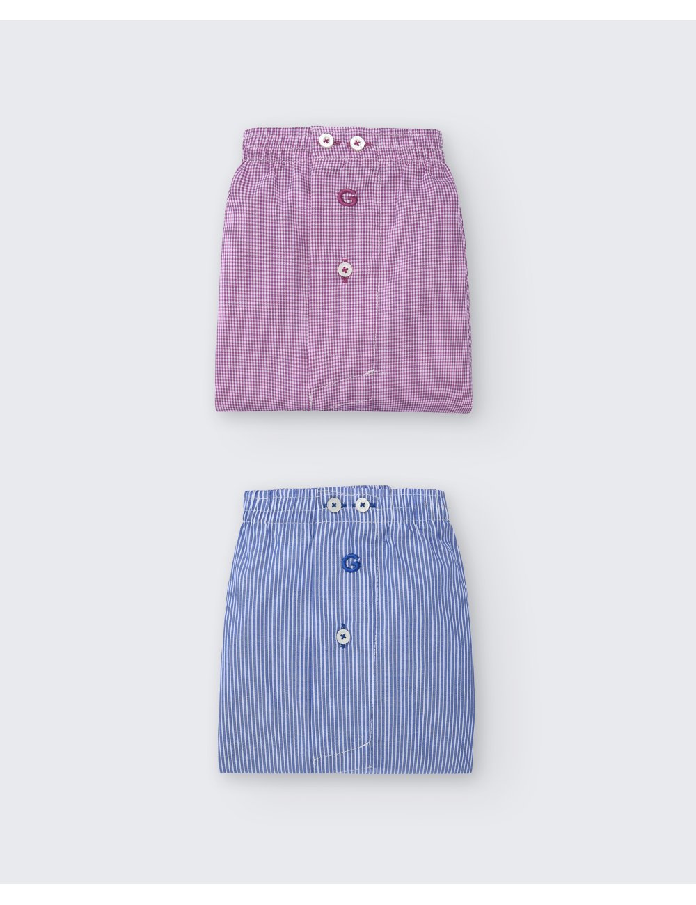 Pack de 2 bóxers de tela para hombre 100% algodón - Pack 157| Giulio