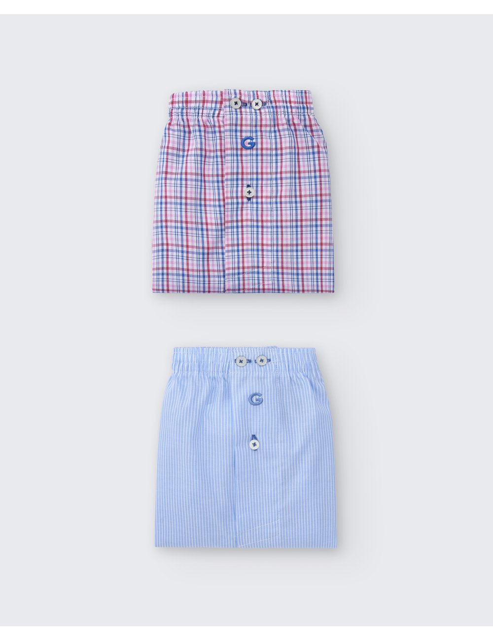 Pack de 2 bóxers de tela para hombre 100% algodón - Pack 160| Giulio