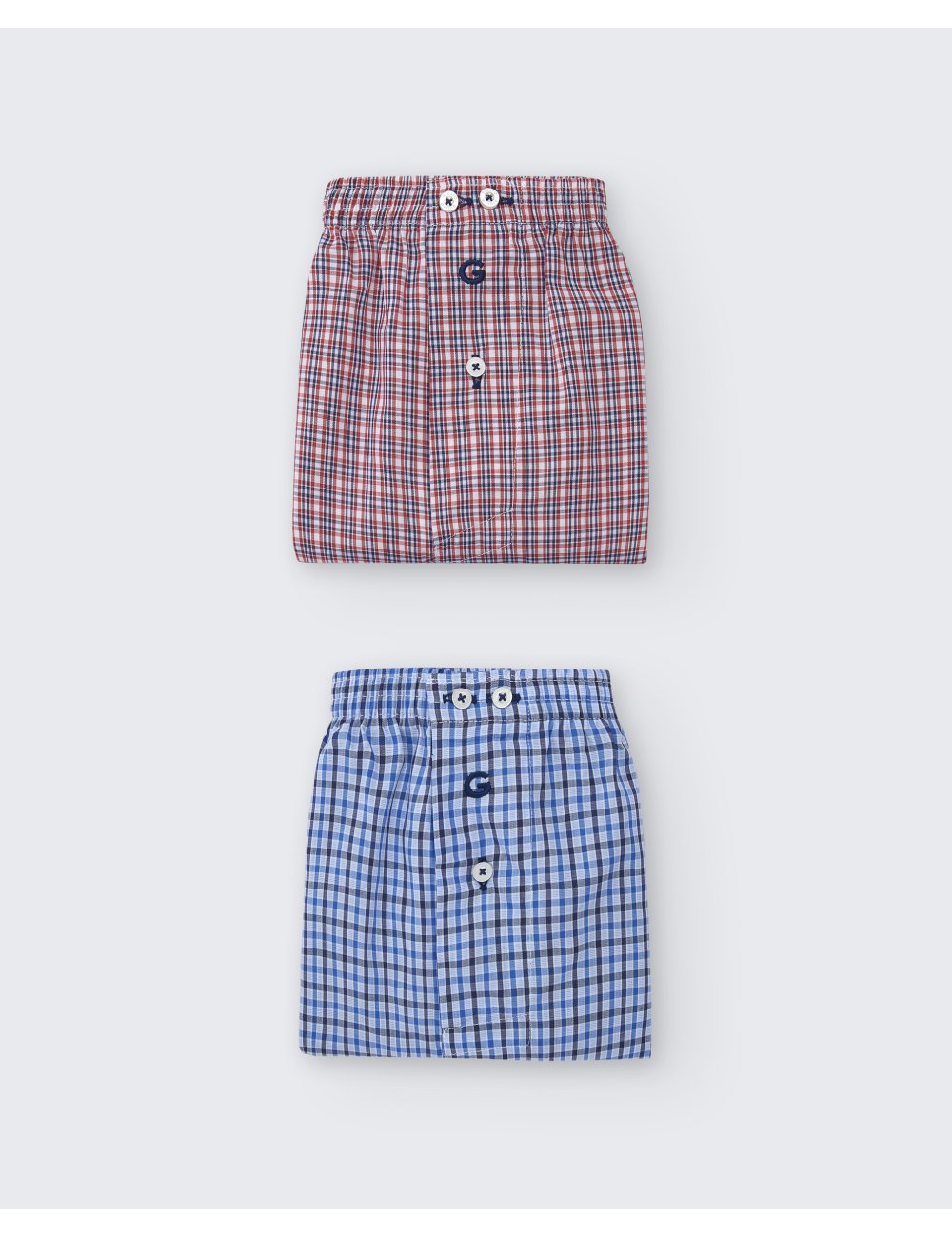 Pack de 2 bóxers de tela para hombre 100% algodón - Pack 163| Giulio